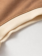  Women's T Shirt Tee Patchwork Zip Front Contrasting Colors Stylish Casual Short Sleeve Cap Sleeve Polo Collar Long Tops Daily Going out Brown Summer Spring