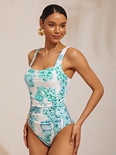 Недорогие дизайнерские купальники-цельный купальник Celadon Bloom Story Stretch