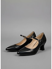 זול ויקטוריאני ואדוארדיאני-נעלי מרי ג'יין בצבע ויקטוריאני רטרו זהב לנשים - עקבים אלגנטיים עם חריצים מחודדים וגימור מטאלי &amp;רצועת קרסול למסיבות וינטג', חתונות &amp;תלבושות רוקוקו