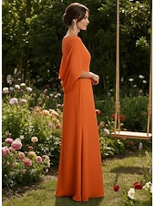 voordelige Vloerlengte-Strak kolom Tot de grond Bruiloft gast jurk Formele jurk Avondjurk Moeder van de bruid jurk Mouwloos V-hals Elegant Formeel Chiffon met Kant Plooien