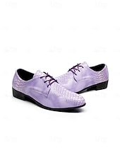 Χαμηλού Κόστους Derby παπούτσια-Ανδρικά μπλε παπούτσια με ανάγλυφο κροκόδειλο, δερμάτινο επάνω μέρος με κορδόνια, μοντέρνα πολυτελή στυλ, κατάλληλα για κομψούς άνδρες σε πάρτι, ειδικές περιστάσεις και γάμους.