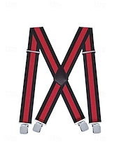 billige Bryllup ACC-Elastiske justerbare seler i polyester for menn i flere farger for bryllupsfester, kontorpendling, forretningsantrekk og formell bruk