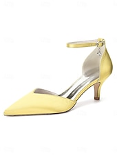 abordables Madre de la Novia/Novio-Zapatos de tacón bajo color champán para mujer con tira en el tobillo, elegantes zapatos para la madre de la novia para bodas en jardines, zapatos de vestir de punta afilada y tacón bajo para