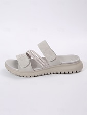 economico Infradito scivolosi-Sandali da donna con cinturino elastico: ciabatte comode e leggere a punta aperta con suola antiscivolo imbottita, perfette per l'estate, la casa, la spiaggia, i viaggi e l'uso quotidiano.