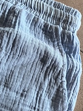 ieftine Retro-Bărbați Pantaloni Scurți Pantaloni scurți de vară Pantaloni scurți de plajă Pantaloni scurți casual Cordon Talie elastică Simplu Culoare solidă Texturat Confort Lungimea genunchiului Zilnic În aer