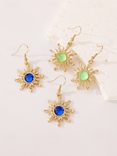 billiga Semestertillbehör-Bohemiska örhängen med solhänge för kvinnor – legeringsmaterial, flera färgalternativ, perfekta för vardagskläder och strandsemesterstil