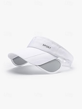 Χαμηλού Κόστους Γυναικεία Καπέλα-Γυναικείο ρυθμιζόμενο καπέλο ηλίου σε πολλά χρώματα από πολυεστέρα, αθλητικό καπέλο με αναδιπλούμενο γείσο, για γκολφ, τρέξιμο, τένις και casual υπαίθρια αθλητικά ρούχα