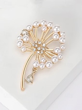 halpa Häät ACC-Naisten voikukasta tehty helmikorvakoru, kulta- ja hopeanväriset, elegantti ja tyylikäs, täydellinen häihin, juhliin ja toimistokäyttöön