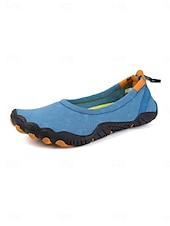 cheap Women-Women's Blue Wide Toe Water Shoes – Lightweight Quick-Dry Barefoot Aqua Shoes with Anti-Slip Sole, Flexible Five-Toe Style for Swimming, Beach, Diving, River Trekking, Gym and Water Sport