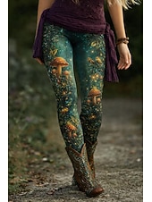  نسائي سراويل طماق بنطال ضيق مريح أناقة الشارع كاجوال مكتمل الطول خصر عالي ورد مرونة الخصر طباعة التنفس إمكانية مريح قابل للبسط عطلة شارع مناسب للبس اليومي أزرق أخضر داكن زهري أحمر الصيف الربيع الخريف