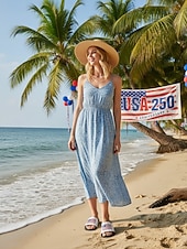 お買い得  女性の靴-女性用愛国心あふれるスライドサンダル – 休暇、プール、リゾート、夏のカジュアルウェアに最適な、アメリカ国旗柄の軽量ビーチサンダル
