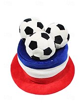 cheap Accessories-Men's Flag Color Soccer Fan Top Hat Polyester Novelty Football Hat in Multiple Colors for Soccer Matches, Supporter Events, Team Spirit &amp; Game Day Wear