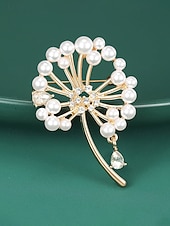 halpa Häät ACC-Naisten voikukasta tehty helmikorvakoru, kulta- ja hopeanväriset, elegantti ja tyylikäs, täydellinen häihin, juhliin ja toimistokäyttöön