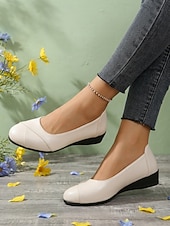 ieftine Pantofi Joși de Damă-Pantofi sport albi, casual, pentru femei – pantofi comozi, fără mâneci, pentru serviciu și purtare zilnică