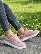 preiswerte Damen-Sneaker-Grüne Damen-Sneaker – minimalistische Schnürschuhe für Damen, ideal für Reisen, Alltag und Shopping