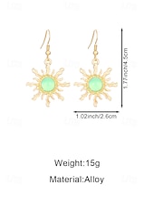billiga Semestertillbehör-Bohemiska örhängen med solhänge för kvinnor – legeringsmaterial, flera färgalternativ, perfekta för vardagskläder och strandsemesterstil