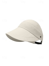 halpa Naisten hatut-Naisten polyesteristä valmistettu avoin aurinkolippalakki, monivärinen pakattava leveälierinen lippalakki korvaremmillä, vapaa-ajan käyttöön, matkoille, lomalle, rannalle ja ulkoiluun