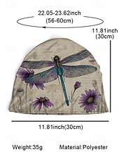 billiga Semestertillbehör-Damhatt i bohemisk polyester med trollslända- och blommönster, flerfärgad, multifunktionell halsduk, perfekt för vardagsbruk, semester och resor