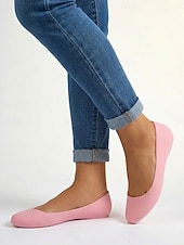 Χαμηλού Κόστους Γυναικείες Μπαλαρίνες-Γυναικείες ροζ αδιάβροχες μπαλαρίνες από pvc - άνετα slip-on παπούτσια για καθημερινή χρήση, βόλτες στον κήπο και casual περιστάσεις