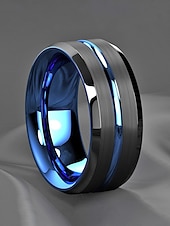 economico Accessori per le vacanze-anello multicolore in acciaio inossidabile da uomo: disponibile in diverse misure, design elegante, perfetto per matrimoni, feste e abbigliamento casual per le vacanze