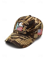  Heren baseballpet van polyester met geborduurde adelaar en Amerikaanse vlag, verstelbare, patriottische pet in meerdere kleuren, perfect voor de viering van het 250-jarig bestaan van de VS, Onafhankelijkheidsdag, casual kleding, reizen en vakanties.