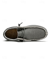 cheap Men-Men's Canvas Outdoor Resort Shoes – Comfortable Slip-On Loafers for Travel, Walking and Casual Resort Wear