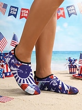  Chaussures aquatiques pour femmes, commémorant le 250e anniversaire des États-Unis – Chaussures aquatiques patriotiques à séchage rapide, ornées de la Statue de la Liberté, idéales pour la plage, la