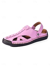 economico Zoccoli e pianelle da donna-Sandali da donna gialli per esterni: comode scarpe estive traspiranti in pelle antimicrobica, ideali per passeggiate, vacanze, giardino e per l'uso quotidiano.