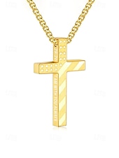 economico Accessori-Collana da uomo con ciondolo a croce in acciaio inossidabile, gioielli religiosi multicolore, catena cristiana minimalista per il 250° anniversario degli Stati Uniti, il giorno dell'indipendenza, abbigliamento casual, viaggi e vacanze.