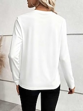 preiswerte Einfarbiges T-Shirt-Damen T Shirt T-Shirt Knöpfe Einfach Mode Stilvoll Klassisch Kurzarm Rundhalsausschnitt Normale Oberteile Täglich Ausgehen Wochenende Blau Schwarz Weiß Rote Grün Sommer Frühling Herbst