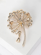 halpa Häät ACC-Naisten voikukasta tehty helmikorvakoru, kulta- ja hopeanväriset, elegantti ja tyylikäs, täydellinen häihin, juhliin ja toimistokäyttöön