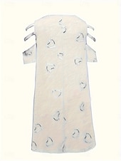 cheap White Casual Dresses-Women's Mini Dress Casual Dress Print Dress Elegant Fashion Modern Outdoor Vacation Going out Loose Fit Heart Short Sleeve V Neck Blue White Purple Green Summer Spring