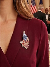 Недорогие Аксессуары-Женская брошь-булавка из сплава с изображением флага США, представленная в нескольких вариантах, идеально подходит для празднования 250-летия США, Дня независимости, вечерних мероприятий и торжественных случаев.