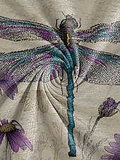 billiga Semestertillbehör-Damhatt i bohemisk polyester med trollslända- och blommönster, flerfärgad, multifunktionell halsduk, perfekt för vardagsbruk, semester och resor