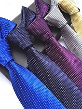 Недорогие Свадьба ACC-Мужской галстук из полиэстера – разнообразные цвета, элегантный плетеный дизайн, идеально подходит для свадеб, вечеринок и деловых поездок.