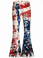 250e anniversaire des États-Unis Rétro Vintage Années 1970 Pantalon Pantalons à pattes d'éléphant Hippie Disco Taille haute Déguisement Femmes Mascarade 4 Juillet Soirée Jour de l'indépendance Adulte