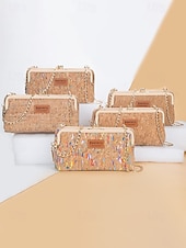 billige Crossbody-vesker-Dameveske med bohemsk mønster og trestruktur i kunstskinn, crossbody-veske med stor kapasitet og flere rom med justerbar stropp for hverdagsbruk, reise og ferie