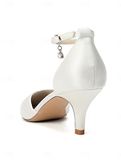 abordables Madre de la Novia/Novio-Zapatos de tacón bajo color champán para mujer con tira en el tobillo, elegantes zapatos para la madre de la novia para bodas en jardines, zapatos de vestir de punta afilada y tacón bajo para