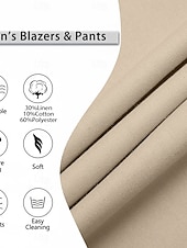cheap Wedding Suits-Men's Linen Suits Beach Wedding White Sky Blue Spring &amp; Summer Suit Notch Lapel Formal Solid Colored Slim Fit 2 Piece Single Breasted Two-buttons
