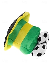 cheap Accessories-Men's Flag Color Soccer Fan Top Hat Polyester Novelty Football Hat in Multiple Colors for Soccer Matches, Supporter Events, Team Spirit &amp; Game Day Wear