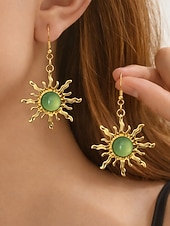 billiga Semestertillbehör-Bohemiska örhängen med solhänge för kvinnor – legeringsmaterial, flera färgalternativ, perfekta för vardagskläder och strandsemesterstil