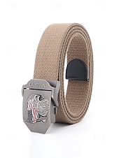 זול אביזרים-חגורת פוליאסטר מתכווננת לגברים עם אבזם דגל אמריקאי, חגורת מותן פטריוטית רב-צבעונית לאירועי יום השנה ה-250 לארה"ב, יום העצמאות, טיולים, חופשות ולבוש ספורטיבי קז'ואל