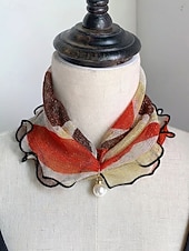 economico Accessori per le vacanze-sciarpa in chiffon di poliestere in stile bohémien da donna, stampe floreali multicolori, fascia versatile, perfetta per l'abbigliamento casual quotidiano e le vacanze al mare