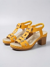 abordables Sandales à talons-Sandales blanches à talons carrés ajourées pour femmes – chaussures d'été élégantes pour une tenue décontractée, une garden-party, un rendez-vous ou au quotidien.