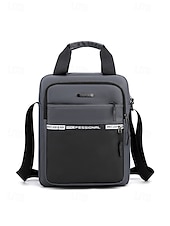 baratos Bolsas para Homem-Bolsa transversal masculina de nylon em várias cores, com grande capacidade, múltiplos bolsos e alça ajustável, ideal para uso casual diário, viagens e atividades ao ar livre.