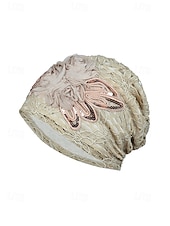 halpa Naisten hatut-Naisten boho-pitsihattu, kevyt ja hengittävä polyesteri, monivärinen, 3D-kukkakoriste, tyylikäs loma- ja vapaa-ajan asu, täydellinen matkoille ja arkikäyttöön