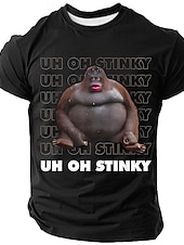  Homens Gíria engraçada Camiseta Manga Curta Camiseta Impressão 3D Gola Redonda Camisa Moda Diário Diário Rua Azul Roxo Verão Primavera Roupa S M L XL XXL XXXL