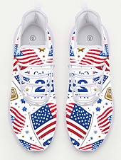  Teniși bărbătești pentru aniversarea a 250 de ani de la Statele Unite – pantofi respirabili din plasă, cu talpă flexibilă, ușori, perfecți pentru 4 iulie, festivaluri în aer liber, călătorii și ținute casual de zi cu zi