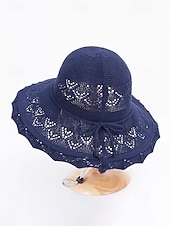 voordelige Dameshoeden-Opvouwbare zonnehoed voor dames, lichtgewicht polyester, boho-stijl, meerkleurig, ademend en opvouwbaar, perfect voor vakantie, reizen, strand en dagelijks gebruik.