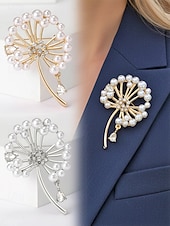 halpa Häät ACC-Naisten voikukasta tehty helmikorvakoru, kulta- ja hopeanväriset, elegantti ja tyylikäs, täydellinen häihin, juhliin ja toimistokäyttöön